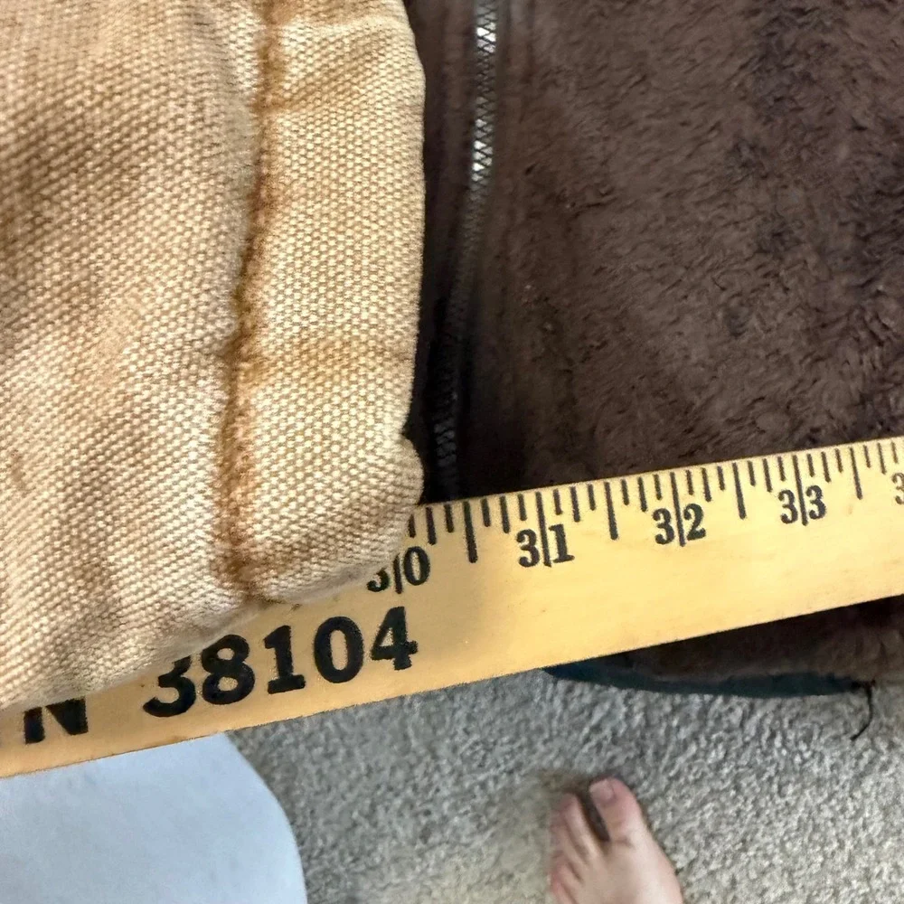 Carhartt Brown Duck Quilt Lined Bib Overalls Double Knee Workwear R02 BRN 31x30